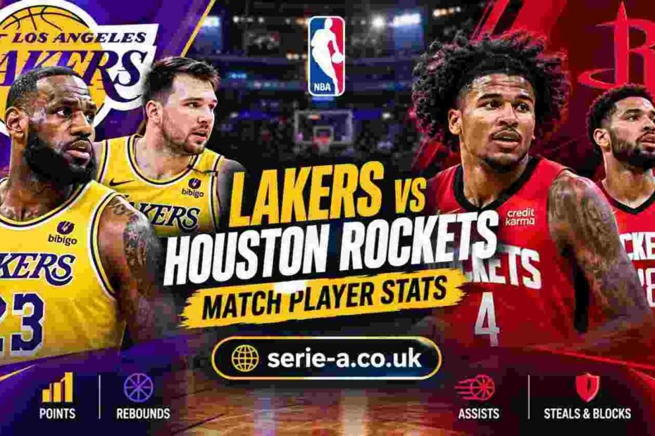 Lakers vs Houston Rockets Match Player Stats featuring key player statistics