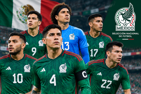 Mexico national football team players in green jerseys